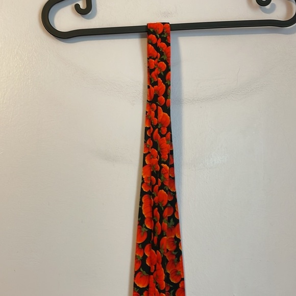 Beans McGee Vintage 100% Cotton Pumpkin Fall Necktie Tie - Picture 11 of 14